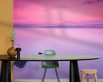 Purple evening at the beach - 3 by Damien Franscoise