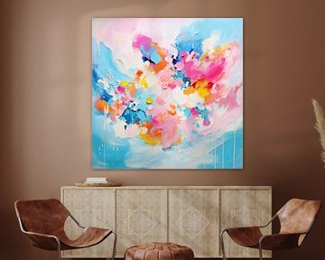 Dans van Kleuren | Abstract Floral van Abstract Schilderij