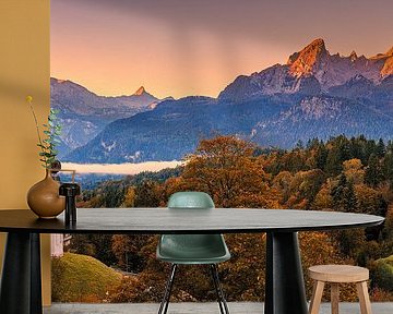 Autumn and sunrise at Maria Gern Pilgrimage Church by Henk Meijer Photography