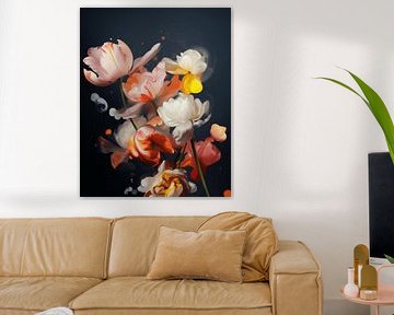 Kleurrijke bloemexplosie met tulpen van Carla Van Iersel