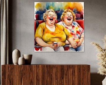 2 cosy ladies in the cinema by De gezellige Dames