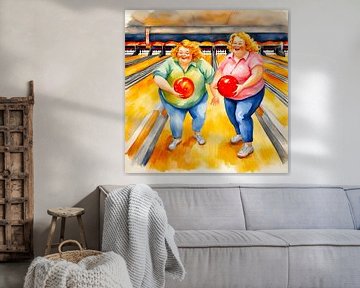 2 sociable ladies bowling by De gezellige Dames