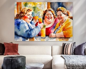 3 gemütliche Damen bei einem Cocktailempfang von De gezellige Dames