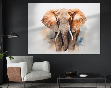 Elefant Aquarell von vanMuis