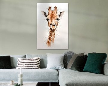 Giraffe Aquarell von vanMuis