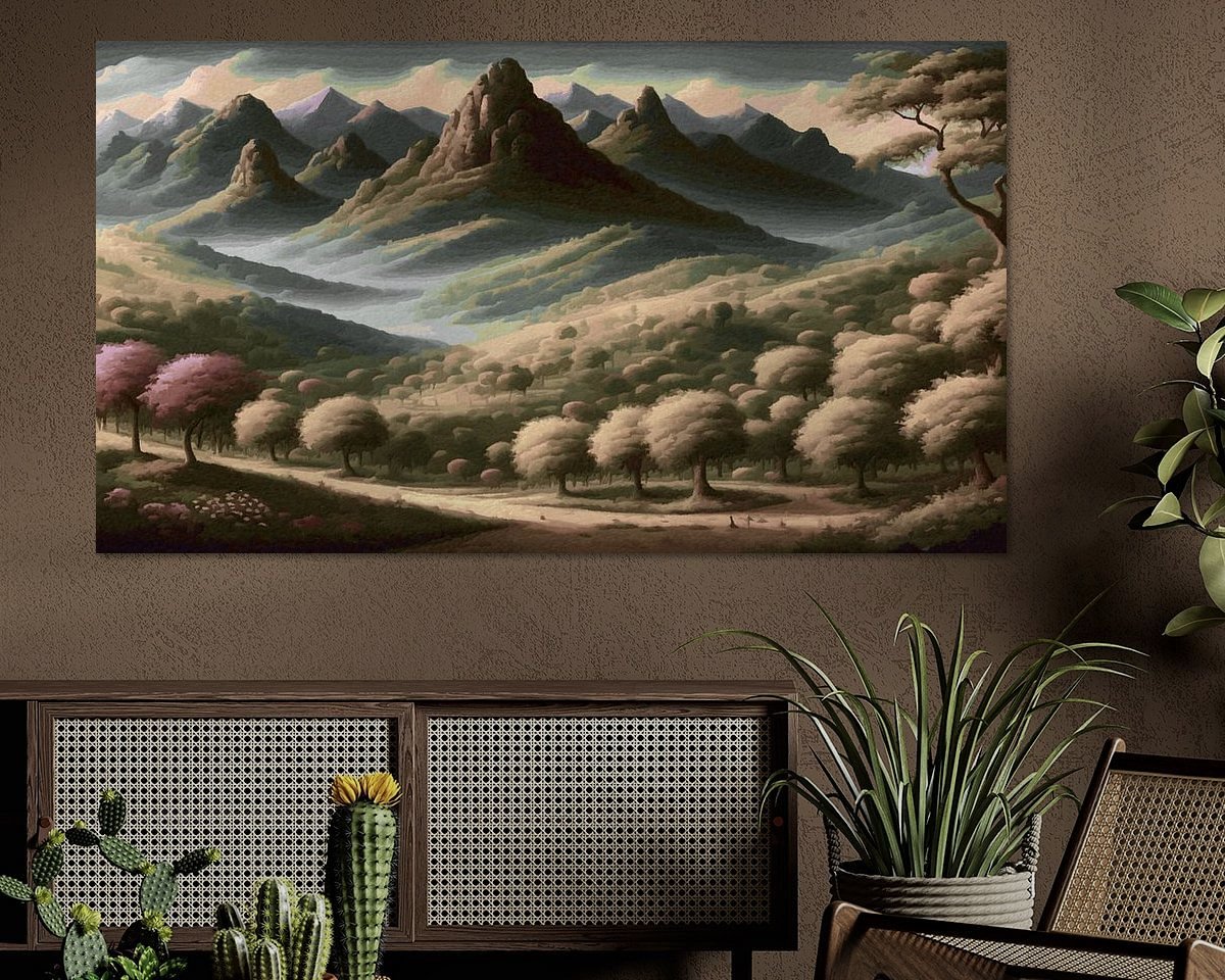 Voorbeeld van het werk in een kamer