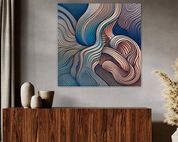 Abstract wave motion swirls and wavy lines 1 by The Art Kroep