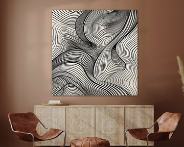 Abstract wave motion swirls and wavy lines 7 by The Art Kroep
