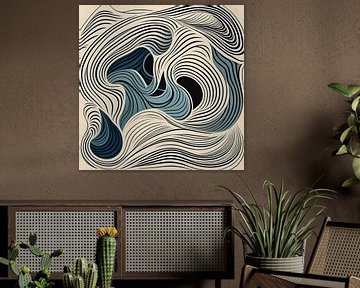 Abstract wave motion swirls and wavy lines 4 by The Art Kroep