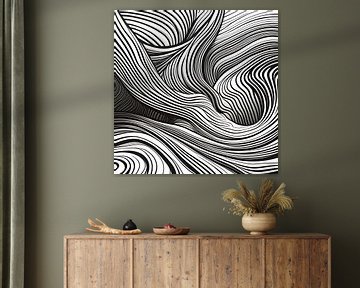 Abstract wave motion swirls and wavy lines 6 by The Art Kroep