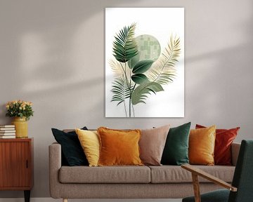 Salie Groen Boho Abstract van Dakota Wall Art