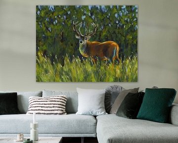 Deer in a clearing by Karen Kaspar