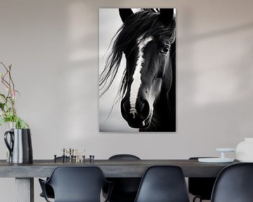 Portrait photo of a horse