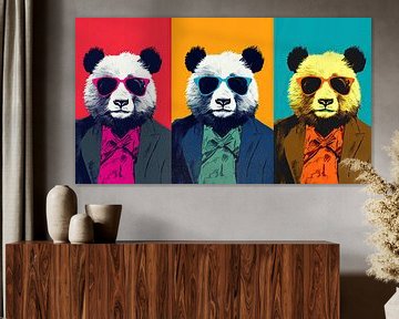 Warhol : Trois nuances de panda sur ByNoukk