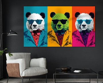 Warhol: Pop Panda Portretten van ByNoukk