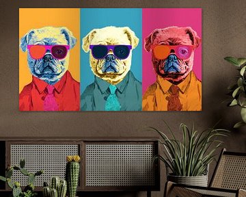 Warhol: Fashionable Pugs by ByNoukk