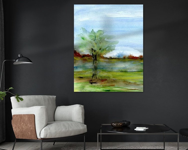 Voorbeeld van het werk in een kamer