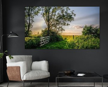 Langs rivier de Meije bij Zegveld, Utrecht, Nederland. van Jaap Bosma Fotografie