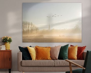 Foggy polders landscape by Marc Janson