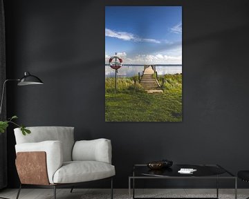 Long pier in a fjord near Hundested by Marc Janson