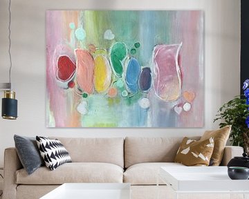 Chakras love timelessly beautiful abstract painting by Susanna Schorr