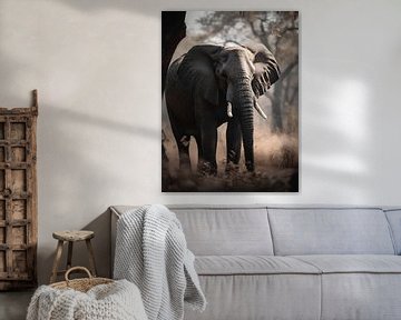 Elefant in der Natur V1 von drdigitaldesign