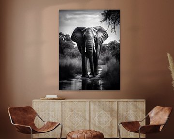 Elefant in der Natur V4 von drdigitaldesign