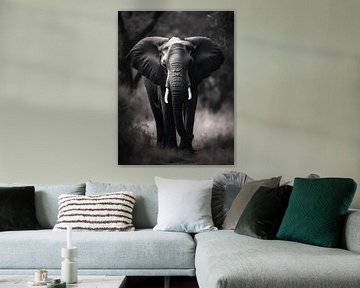 Elefant in der Savanne V1 von drdigitaldesign