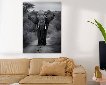 Elefant in der Savanne V2 von drdigitaldesign