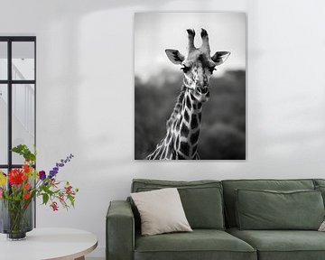 Giraffe in de natuur V1 van drdigitaldesign
