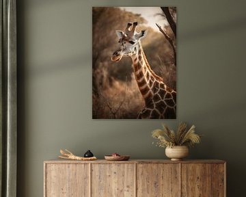Girafe dans la nature V2 sur drdigitaldesign