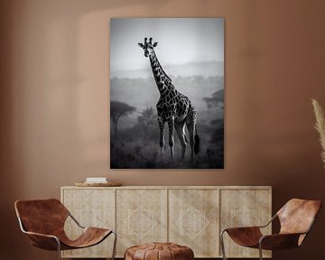 Giraffe in the savannah V3 by drdigitaldesign