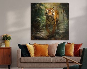 Tiger im Wald von TheXclusive Art