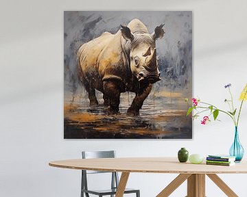 Rhinoceros artistic style by The Xclusive Art