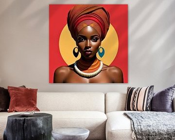 Frau aus Afrika mit afrikanischem Kostüm von All Africa