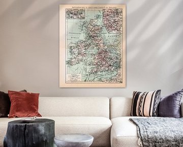 Alte Karte Wasserstraßen in Großbritannien und Irland von Studio Wunderkammer