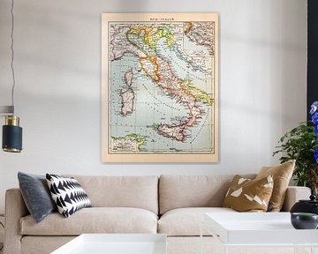 Vintage kaart van het oude Italië van Studio Wunderkammer