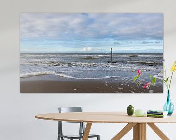 Journée d'automne sur la plage de Scheveningen sur Cobi de Jong