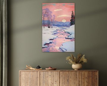Winter rosa von Abstraktes Gemälde