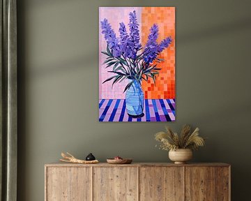 Moderne Bloemen van Abstract Schilderij