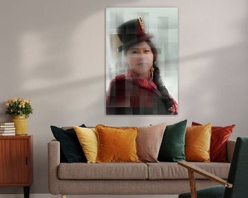 Portret van vrouw. Bolivia. 2 van Alie Ekkelenkamp