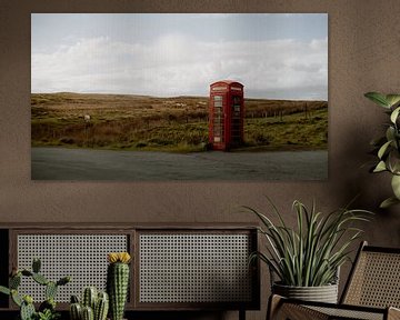 Classic red phone box in the Scottish Highlands by Tes Kuilboer