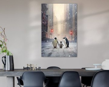 Pinguïns in Manhattan van ARTemberaubend