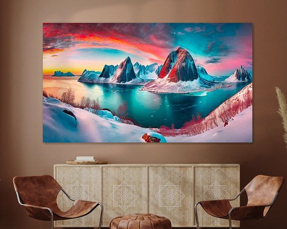 Voorbeeld van het werk in een kamer
