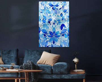 Abstract Blauw van Abstract Schilderij