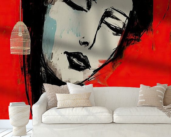 Voorbeeld van het werk in een kamer