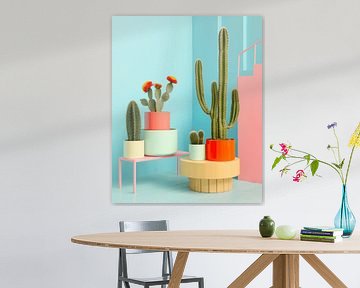 Colourful Mexican cactus family by Studio Allee