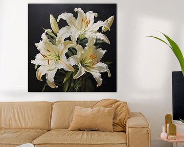 Lilienblüten im Stil der Ölmalerei von TheXclusive Art