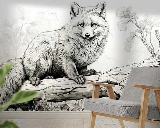 Voorbeeld van het werk in een kamer