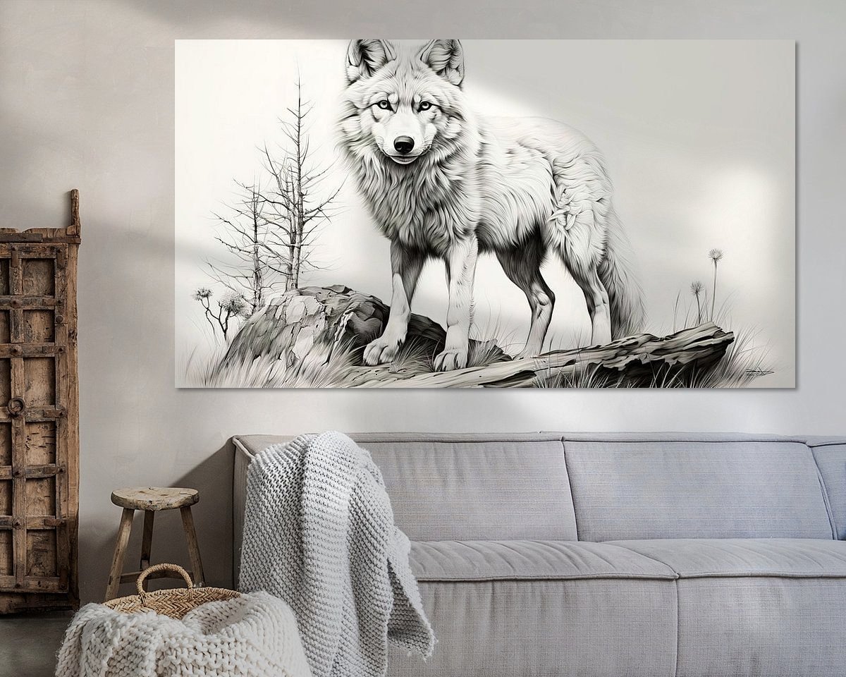 Voorbeeld van het werk in een kamer